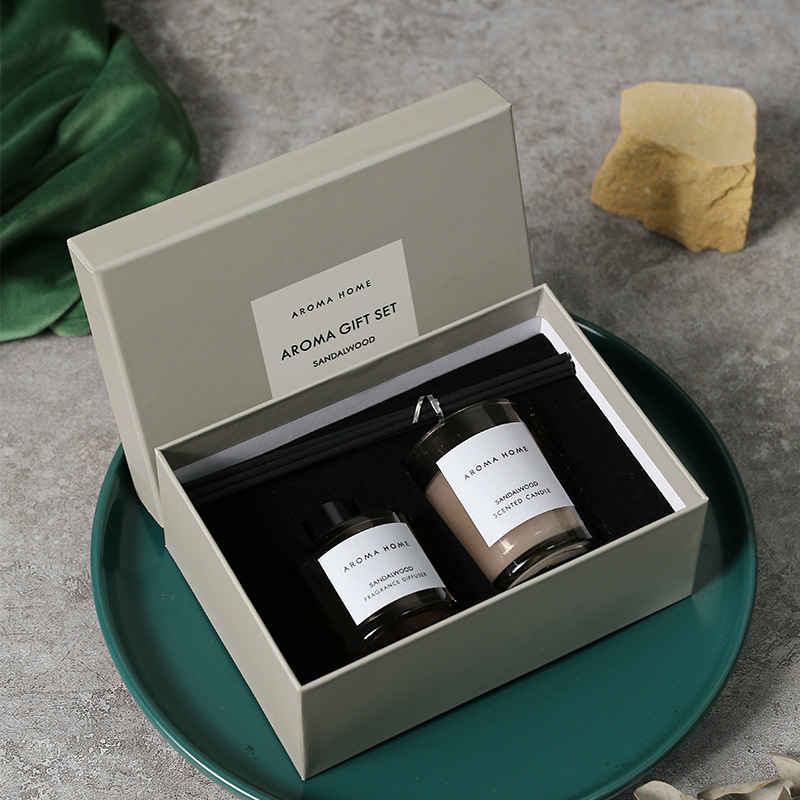 2Pcs Gift Box Set Aromatherapy - Candle Containers ulasan dan harga