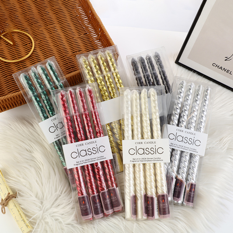 4pcs European-style Long-pole  - Silk Candle ulasan dan harga
