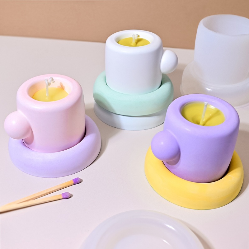 3D Mug With Coaster Silicone M - Candle Containers ulasan dan harga