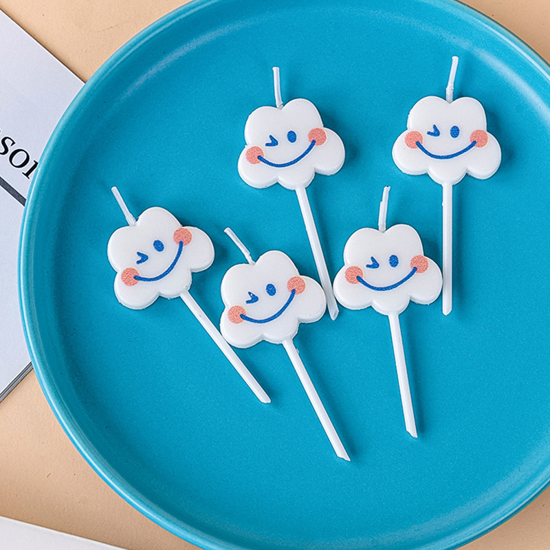Ins Cute Cloud Smiling Birthda - Paraffin Wax ulasan dan harga