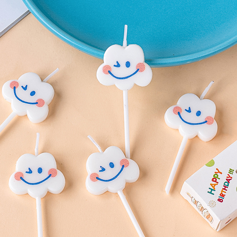 Ins Cute Cloud Smiling Birthda - Paraffin Wax ulasan dan harga