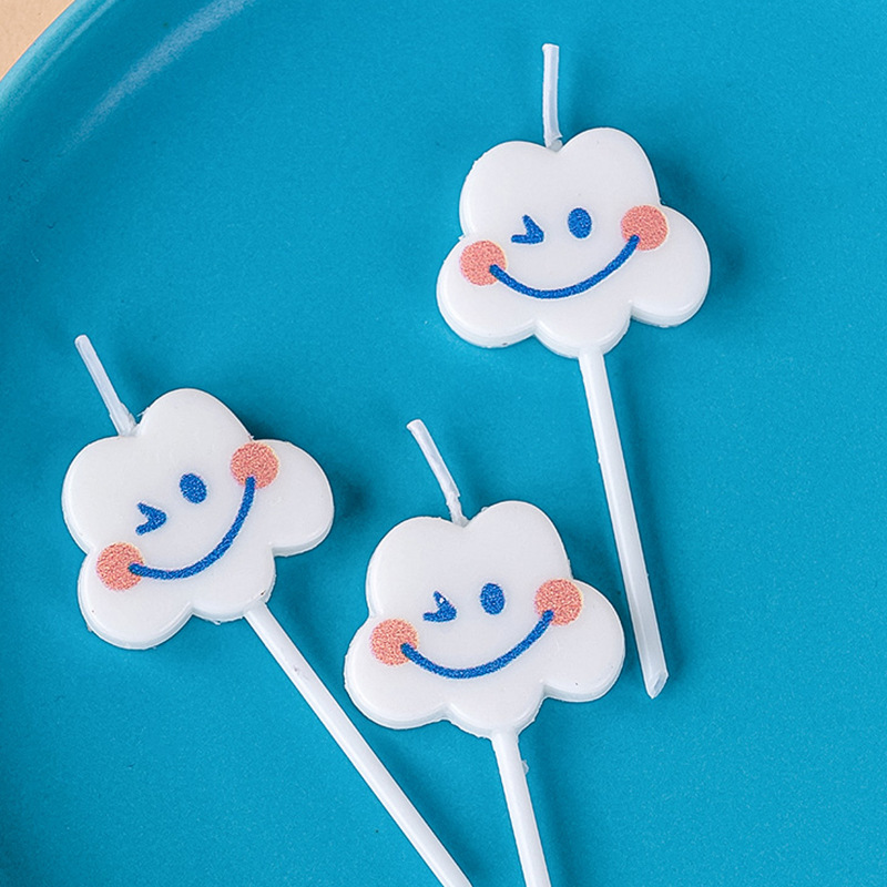 Ins Cute Cloud Smiling Birthda - Paraffin Wax ulasan dan harga