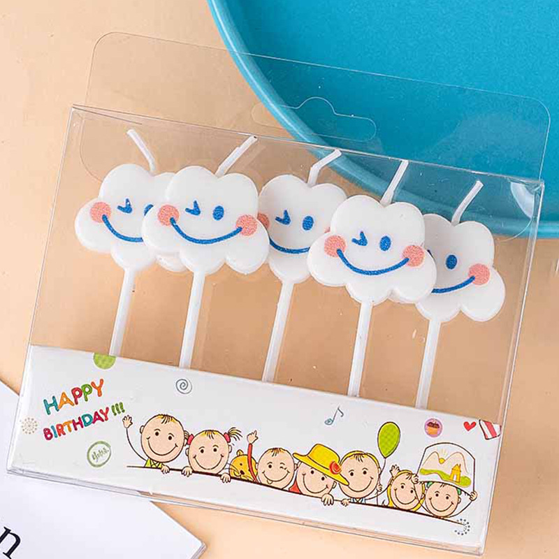 Ins Cute Cloud Smiling Birthda - Paraffin Wax ulasan dan harga