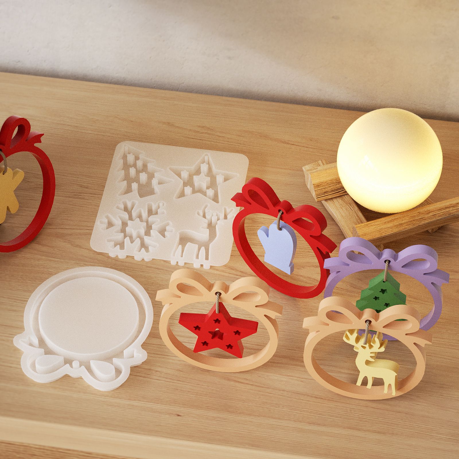 1/3 piece Christmas resin sili - Candle Molds ulasan dan harga