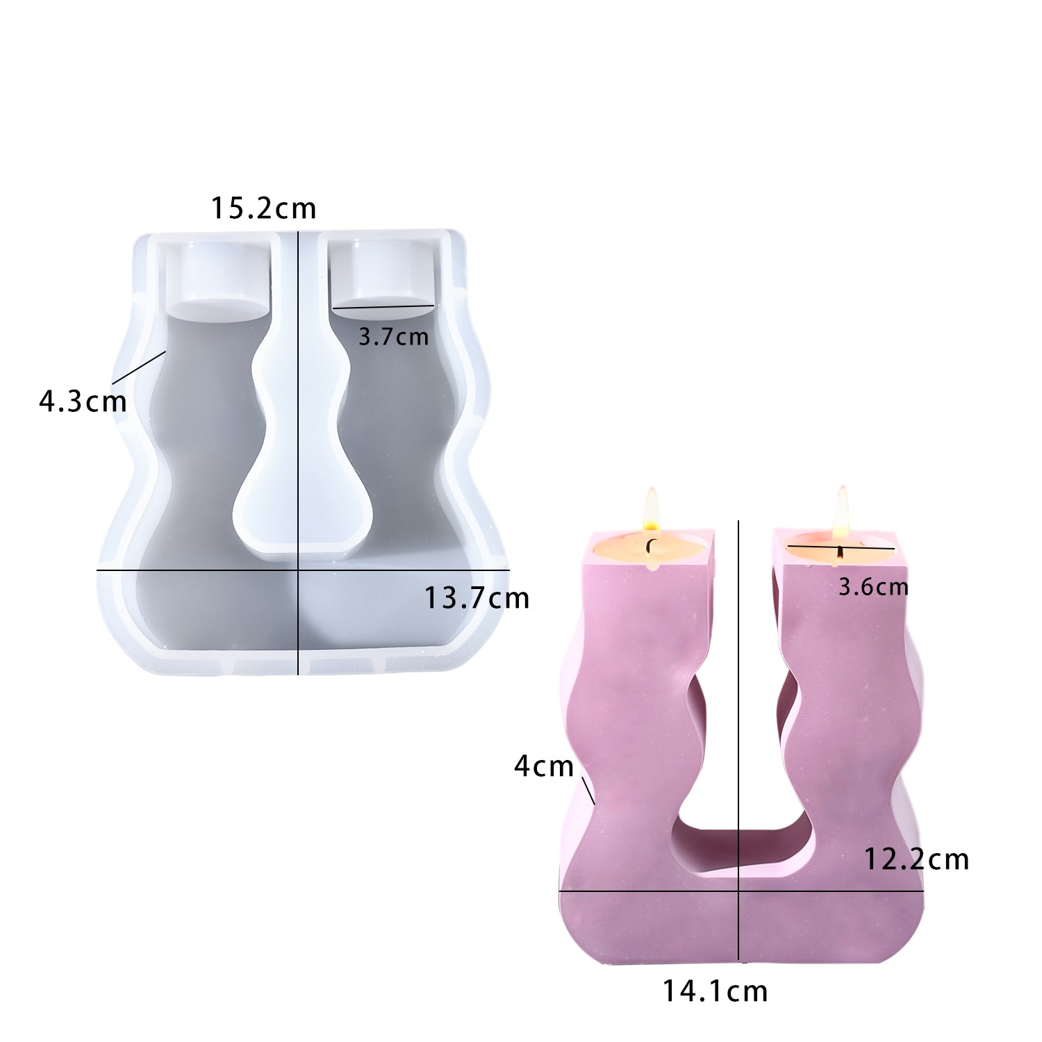 DIY epoxy resin mold U-shaped  - Candle Molds ulasan dan harga