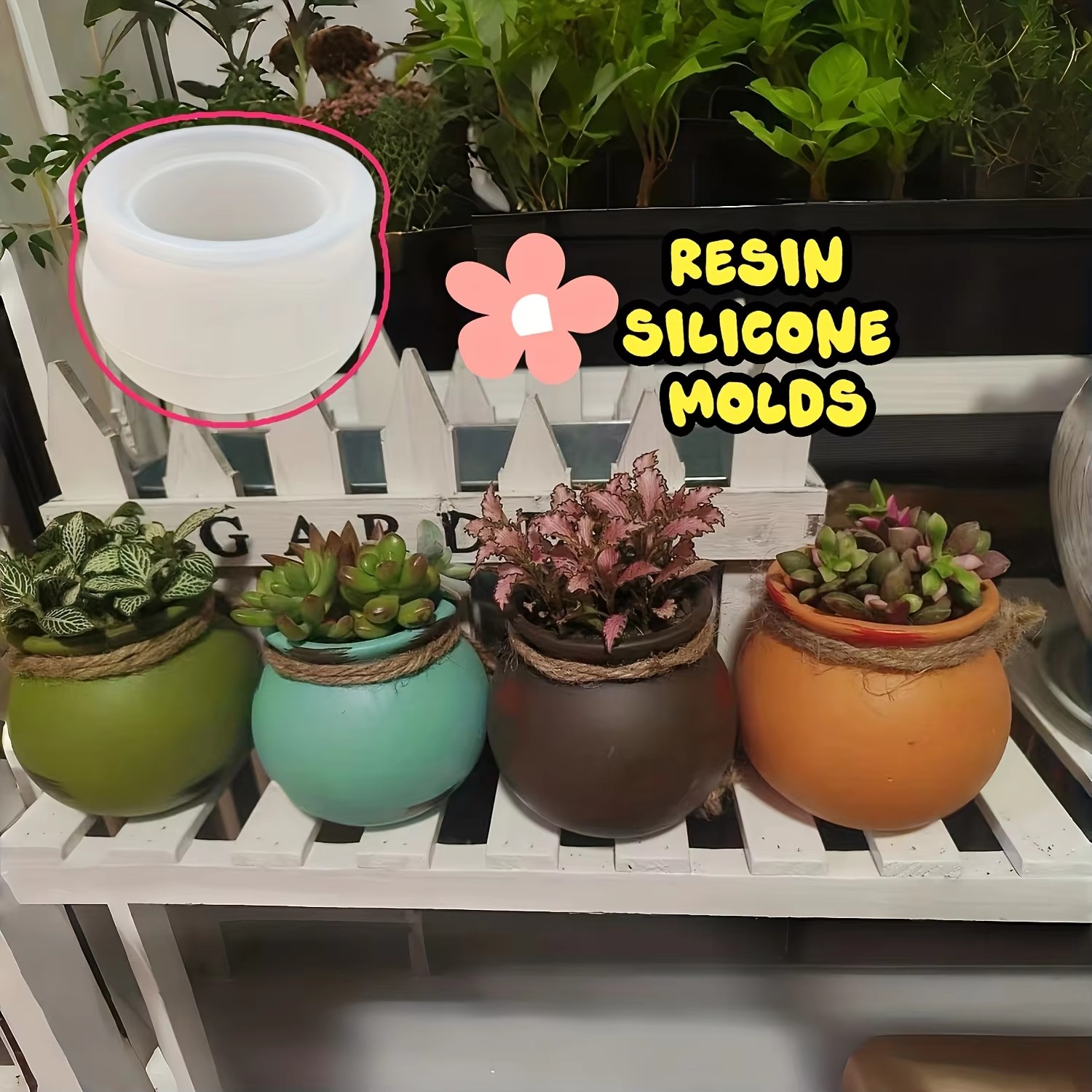 Silicone Flower Pot Molds, Res - Candle Containers ulasan dan harga
