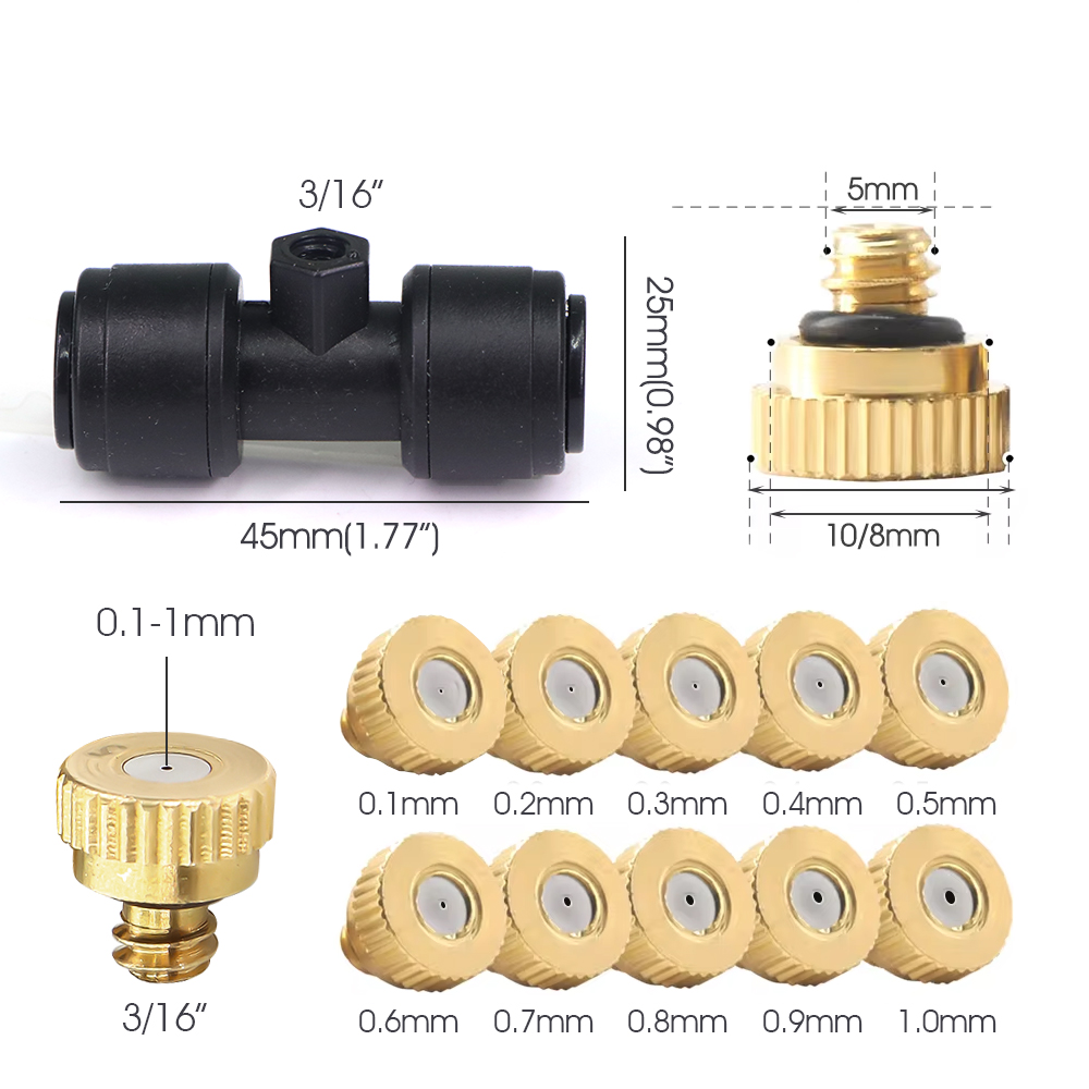 0.1-1mm Brass Spray Nozzle W/T - Wax Melts ulasan dan harga