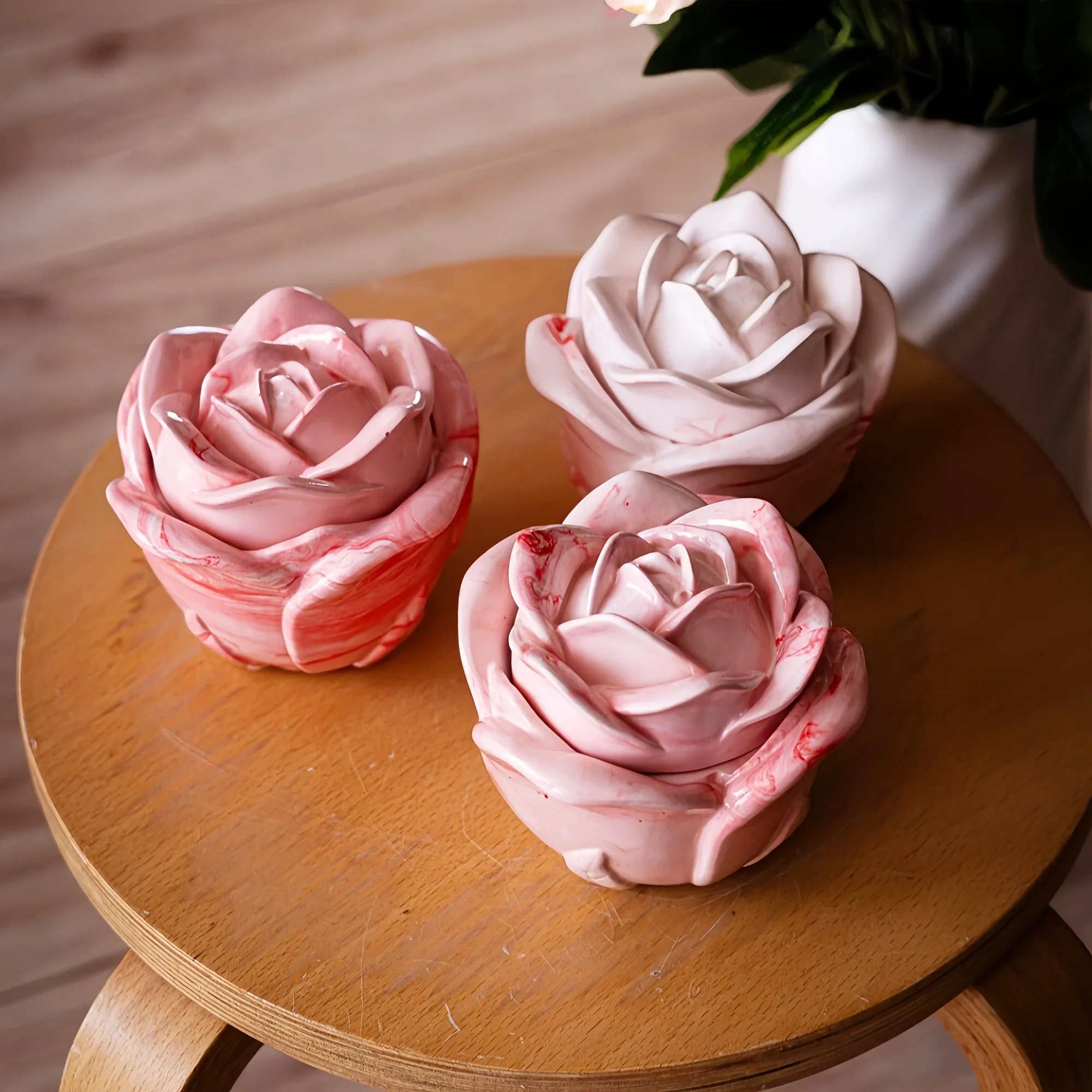 2-Piece Set Rose Shaped Silico - Candle Molds ulasan dan harga
