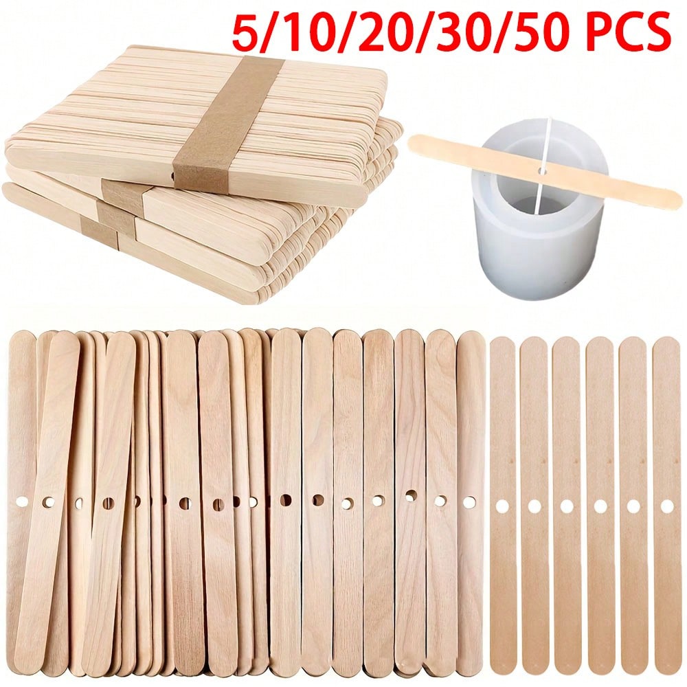 5/10/20/30/50pcs Wooden Candle - Silk Candle ulasan dan harga
