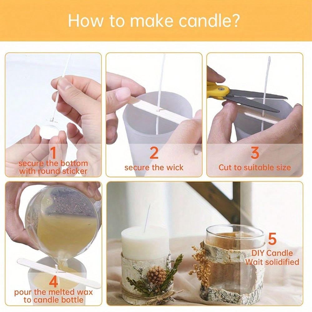5/10/20/30/50pcs Wooden Candle - Silk Candle ulasan dan harga