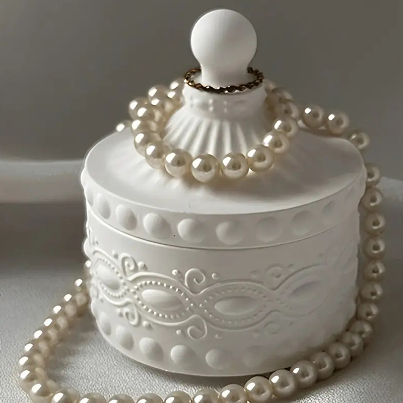 1set Striped Candle Jar Silico - Candle Containers ulasan dan harga