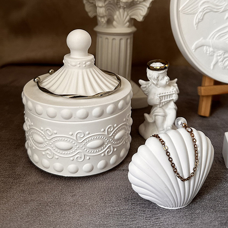 1set Striped Candle Jar Silico - Candle Containers ulasan dan harga