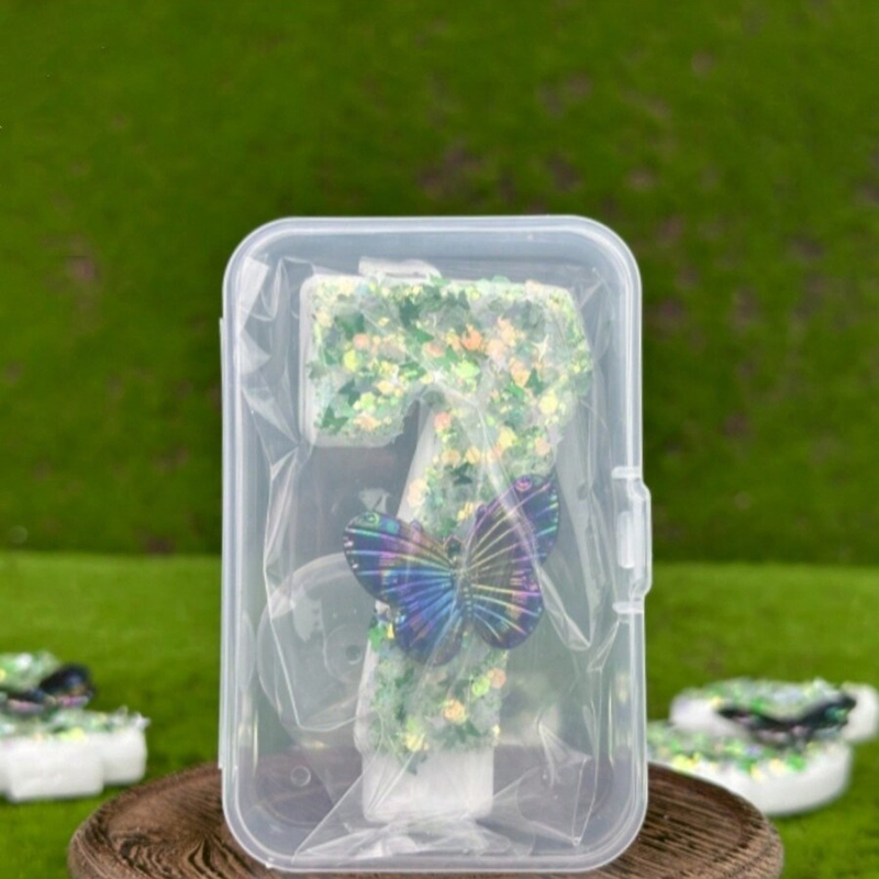1Pc Green Sequins Number 0-9 B - Paraffin Wax ulasan dan harga