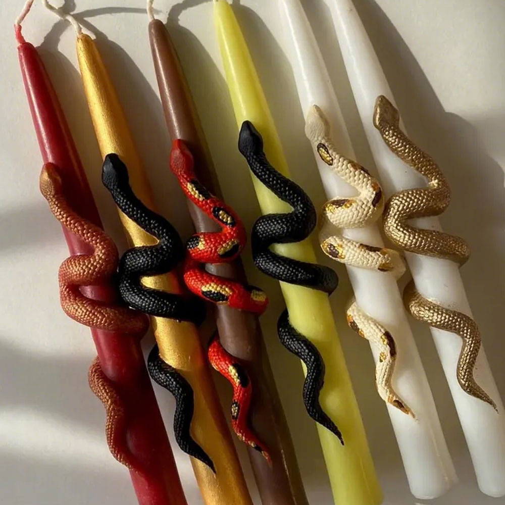 Snake Pillar Candle Silicone M - Soy Wax ulasan dan harga